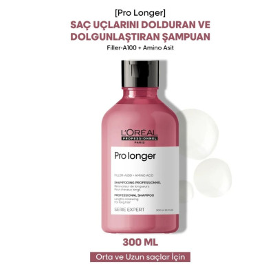 Loreal Professionnel Serie Expert Pro Longer Saç Uçlarının Görünümünü Yenileyici Ve Yoğunlaştırıcı Şampuan 300ml