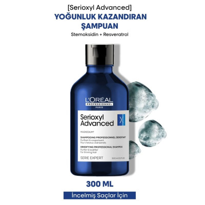 Loreal Professionnel Serie Expert Serioxyl Advanced Incelmiş Saç Telleri İçin Yoğunluk Kazandıran Şampuan 300ml