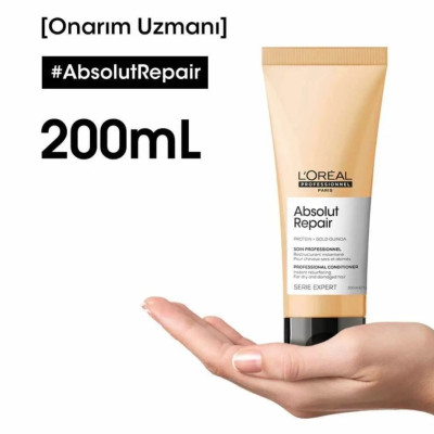 Loreal Professionnel Serie Expert Absolut Repair Yıpranmış Saçlar İçin Onarıcı Saç Bakım Kremi 200ml Loreal Professionnel Serie Expert Absolut Repair Yıpranmış Saçlar İçin Onarıcı Saç Bakım Kremi 200ml