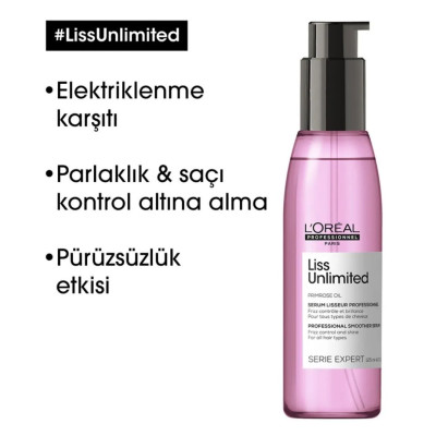 Loreal Professionnel Serie Expert Liss Unlimited Elektriklenme Karşıtı Ve Yoğun Yumuşaklık Veren Yağ 125ml