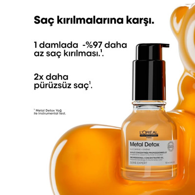 Loreal Professionnel Serie Expert Metal Detox Oil Konsantre Metal arındırıcı & besleyici Saç Bakım Yağı 50ml