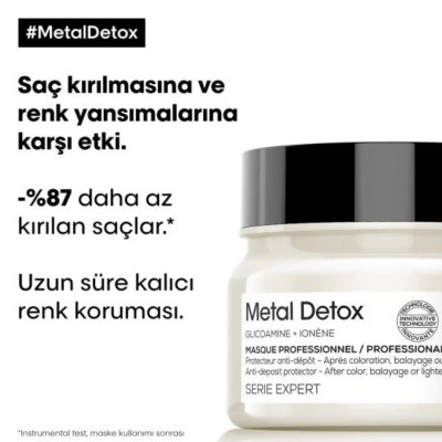 Loreal Professionnel Serie Expert Metal Detox Işlem Görmüş Saçlar Için Saç Maskesi 250ml