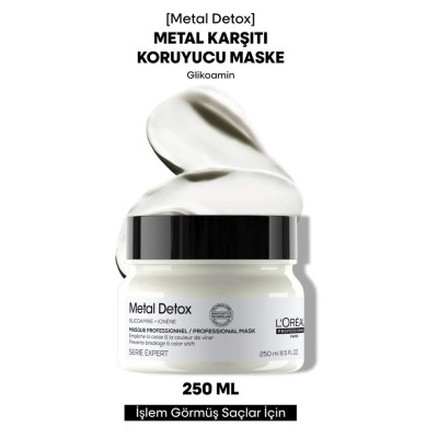 Loreal Professionnel Serie Expert Metal Detox Işlem Görmüş Saçlar Için Saç Maskesi 250ml