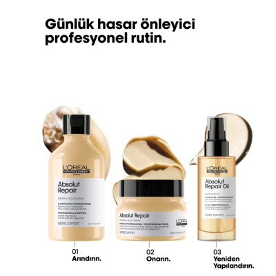 Loreal Professionnel Serie Expert Absolut Repair Yıpranmış Saçlar İçin Onarıcı Maske 250ml Loreal Professionnel Serie Expert Absolut Repair Yıpranmış Saçlar İçin Onarıcı Maske 250ml