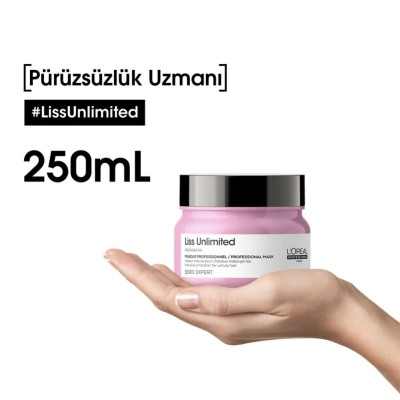 Loreal Professionnel Serie Expert Liss Unlimited Elektriklenme Karşıtı Ve Yoğun Yumuşaklık İçin Saç Maskesi 250ml Loreal Professionnel Serie Expert Liss Unlimited Elektriklenme Karşıtı Ve Yoğun Yumuşaklık İçin Saç Maskesi 250ml
