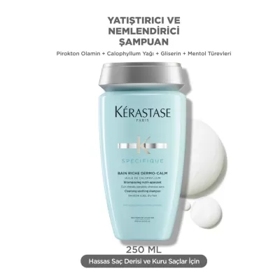 Kerastase Specifique Bain Riche Dermo Calm Kuru Saç Derisi Için Hassasiyet Karşıtı Şampuan 250 ml