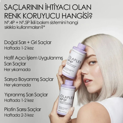 Olaplex No.4p Blonde Enhancer Toning Shampoo Sarışınlık Artırıcı Mor Şampuan 250ml