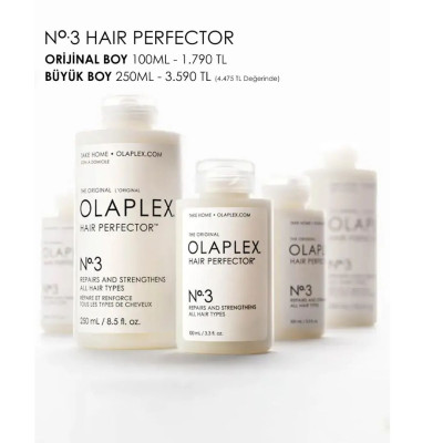 Olaplex No: 3 Hair Perfector  Saç Kusursuzlaştırıcı Durulanan Bağ Güçlendirici Bakım 250ml