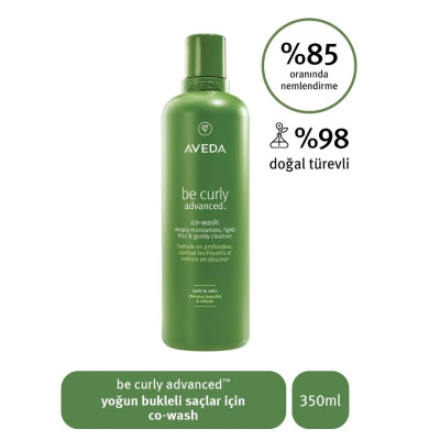 Aveda be curly advanced yoğun bukleli saçlar için co-wash 350 ml