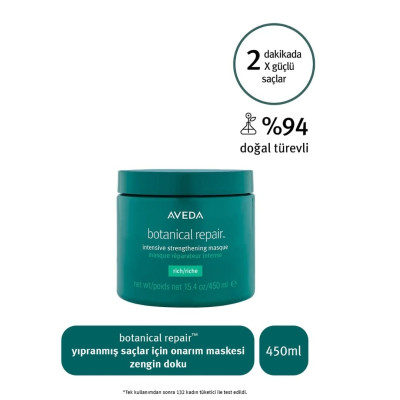 Aveda Botanical Repair Yıpranmış Saçlar için Onarım Maskesi Zengin Doku 450ml