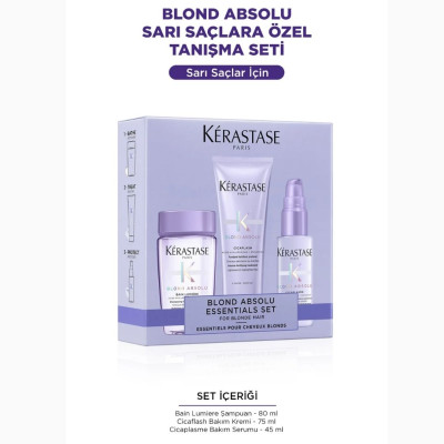 Kerastase Blond Absolu Essentials Discovery Set Sarı Saçlar İçin Tanışma Seti Kerastase Blond Absolu Essentials Discovery Set Sarı Saçlar İçin Tanışma Seti