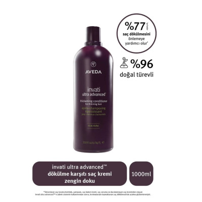 Aveda Invati Ultra Advanced Riche Dökülme Karşıtı Saç Kremi Zengin Doku 1000ml