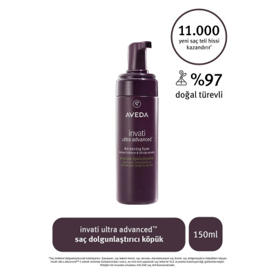 Aveda Invati Ultra Advanced Thickening Foam Saç Dolgunlaştırıcı Köpük 150ml Aveda Invati Ultra Advanced Thickening Foam Saç Dolgunlaştırıcı Köpük 150ml