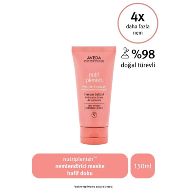Aveda Nutriplenish İnce Telli Kuru Saçlar İçin Hafif Nemlendirici Saç Maskesi 150ml Aveda Nutriplenish İnce Telli Kuru Saçlar İçin Hafif Nemlendirici Saç Maskesi 150ml