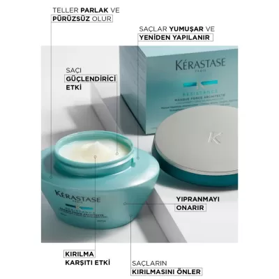 Kerastase Resistance Reconstruction Masque Force Architecte Zayıf Ve Yıpranmış Saçlar Için Onarıcı Maske 200ml