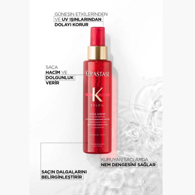 Kerastase Soléil Huile Sirene Bukle Belirginleştirici Durulanmayan Çift Fazlı Sprey Yağı 150 ml Kerastase Soléil Huile Sirene Bukle Belirginleştirici Durulanmayan Çift Fazlı Sprey Yağı 150 ml