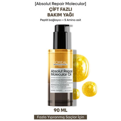 Loreal Professionnel Absolut Repair Molecular Çift Fazlı Profesyonel Bakım Yağı 90 ml
