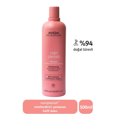 Aveda Nutriplenish İnce Telli Kuru Saçlar İçin Hafif Nemlendirici Şampuan 500ml Aveda Nutriplenish İnce Telli Kuru Saçlar İçin Hafif Nemlendirici Şampuan 500ml