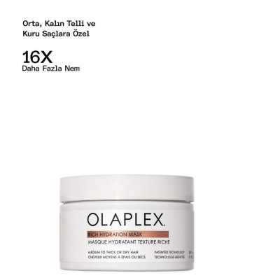 Olaplex Rich Hydration Mask Orta ve Kalın Telli Saçlar için Yoğun Nemlendirici Maske 200ml