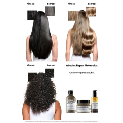 Marcus & Mira|Loreal Professionnel Absolut Repair Molecular Çift Fazlı Profesyonel Bakım Yağı 90 ml