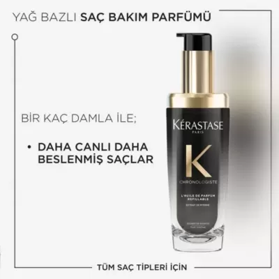 Kerastase Chronologiste Lhuile Parfümlü Canlandırıcı Besleyici Yeniden Doldurulabilir Saç Bakım Yağı 75ml