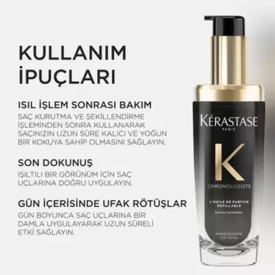 Kerastase Chronologiste Lhuile Parfümlü Canlandırıcı Besleyici Yeniden Doldurulabilir Saç Bakım Yağı 75ml