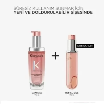 Kerastase Chroma Absolu L'huile Chroma Eclat Boyalı Saçlar İçin Saç Bakım Yağı Yedek Şişe 75 ml