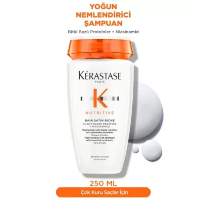 Kerastase Nutritive Bain Satin Riche Yoğun Nemlendirici Şampuan 250 ml Kerastase Nutritive Bain Satin Riche Yoğun Nemlendirici Şampuan 250 ml