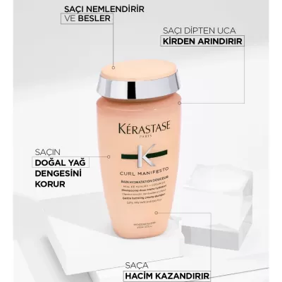 Kerastase Curl Manifesto Bain Hydratation Douceur Kıvırcık Saçlar Için Besleyici Şampuan 250 ml