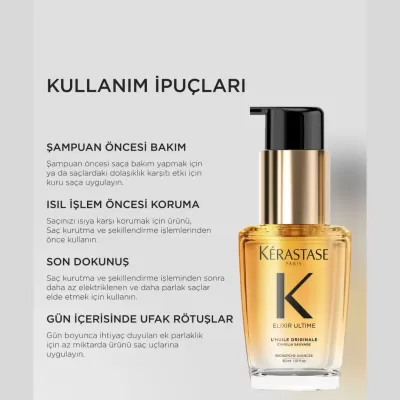 Kerastase Elixir Ultime Lhuile Parlaklık Veren Saç Bakım Yağı 30ml