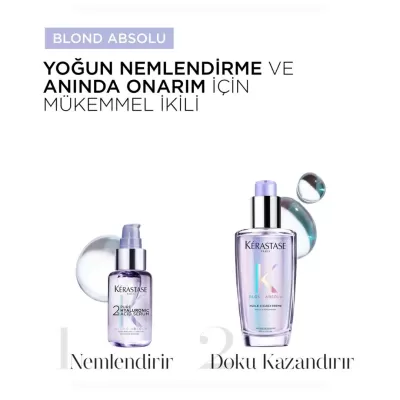 Kerastase Blond Absolu İşlem Görmüş Sarı-Röfleli Saçlar İçin Onarıcı %2 Saf Hyaluronik Asit Serumu 50ml