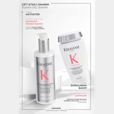 Kerastase Premiere Concentré Décalcifiant Ultra-réparateur Yıpranmış Saçlar İçin Onarıcı Şampuan Öncesi Bakım 250ml