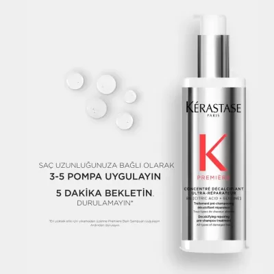 Kerastase Premiere Concentré Décalcifiant Ultra-réparateur Yıpranmış Saçlar İçin Onarıcı Şampuan Öncesi Bakım 250ml