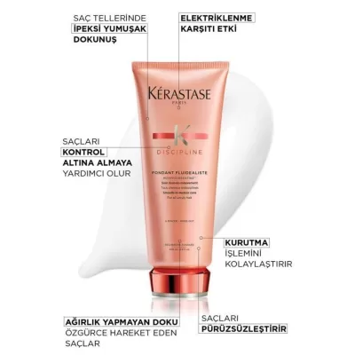 Kerastase Discipline Fondant Fluidealiste Elektriklenme Karşıtı Saç Bakım Kremi 200 ml