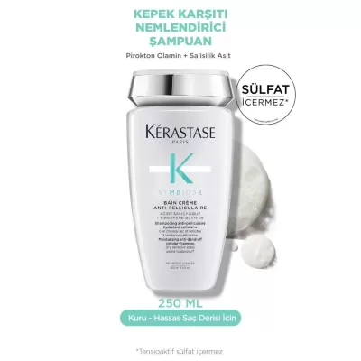 Kerastase Symbiose Bain Creme Anti Pelliculaire Kuru Saçlar İçin Kepek Karşıtı Arındırıcı Hücresel Şampuan 250 ml