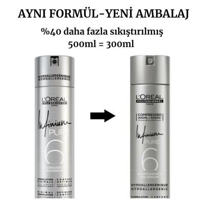 Loreal Professionnel Infinium Pure Fort- Strong Saç Spreyi 300 Ml- Yeni Ambalaj